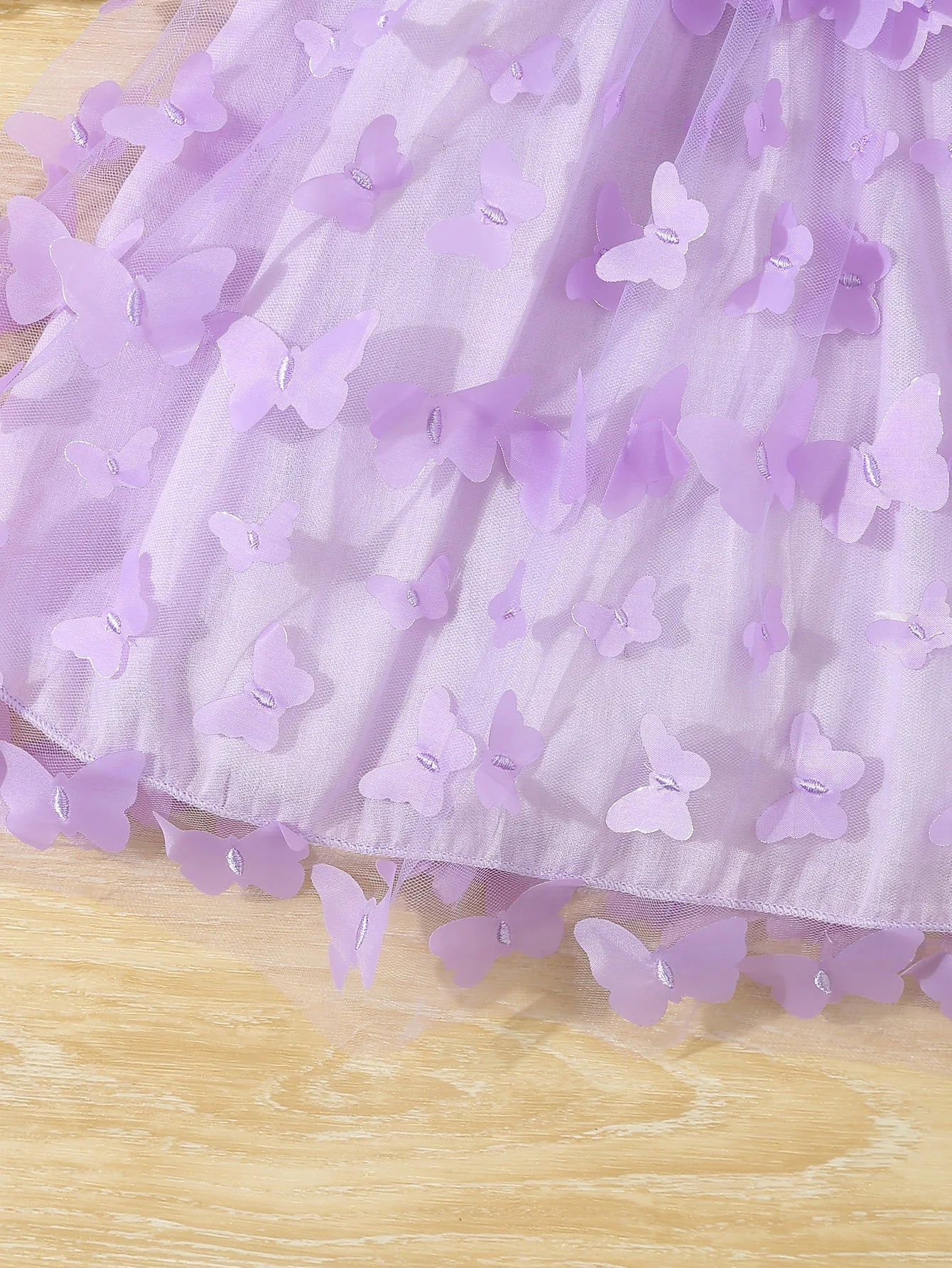 Ropa de verano para niños y niñas, vestido camisola empalmado de malla con decoración de mariposas para bebés, vestido elegante de princesa sin mangas