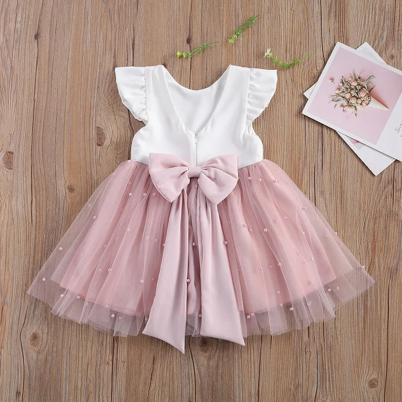 Ropa de verano para bebé, vestido de princesa con lazo, tutú, fiesta, boda, vestidos de desfile, 6M-5T, 2024