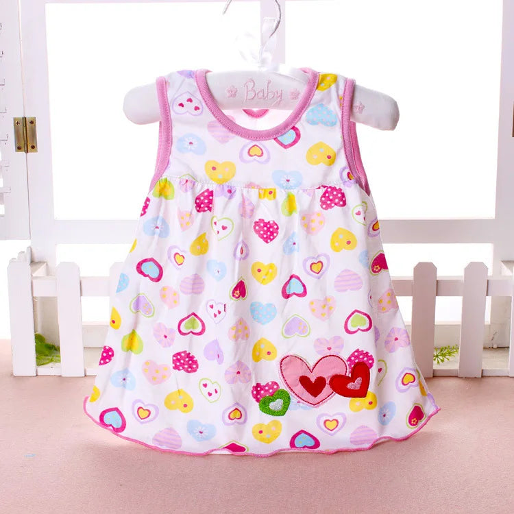 Vestido de algodón para bebé, ropa infantil de moda, estilo floral, Princesa, novedad de verano