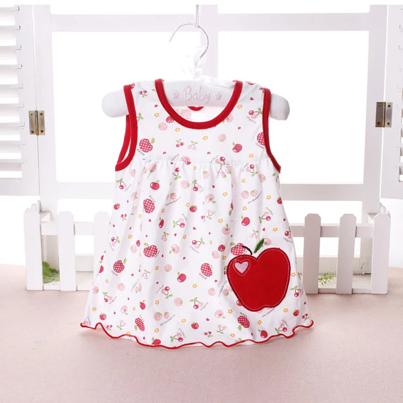 Vestido de algodón para bebé, ropa infantil de moda, estilo floral, Princesa, novedad de verano