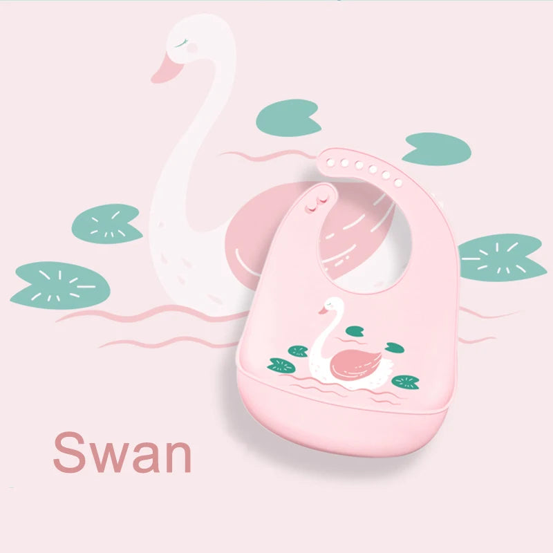 Babero de silicona para bebé, Baberos impermeables con goteo de Saliva y plátano, delantales comestibles suaves para alimentación de recién nacido, bufanda ajustable para eructar para bebé