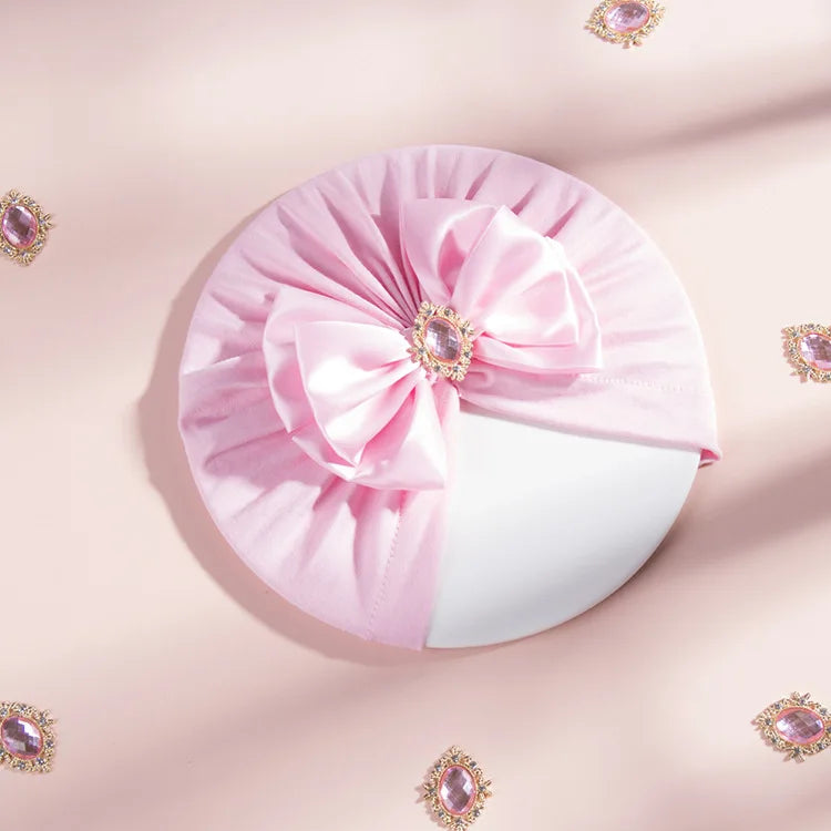 1 pieza, gorro estampado para bebé, gorro para niños, lazo para niñas recién nacidas, accesorios de fotografía de diamantes, gorro para primavera y otoño, accesorios infantiles