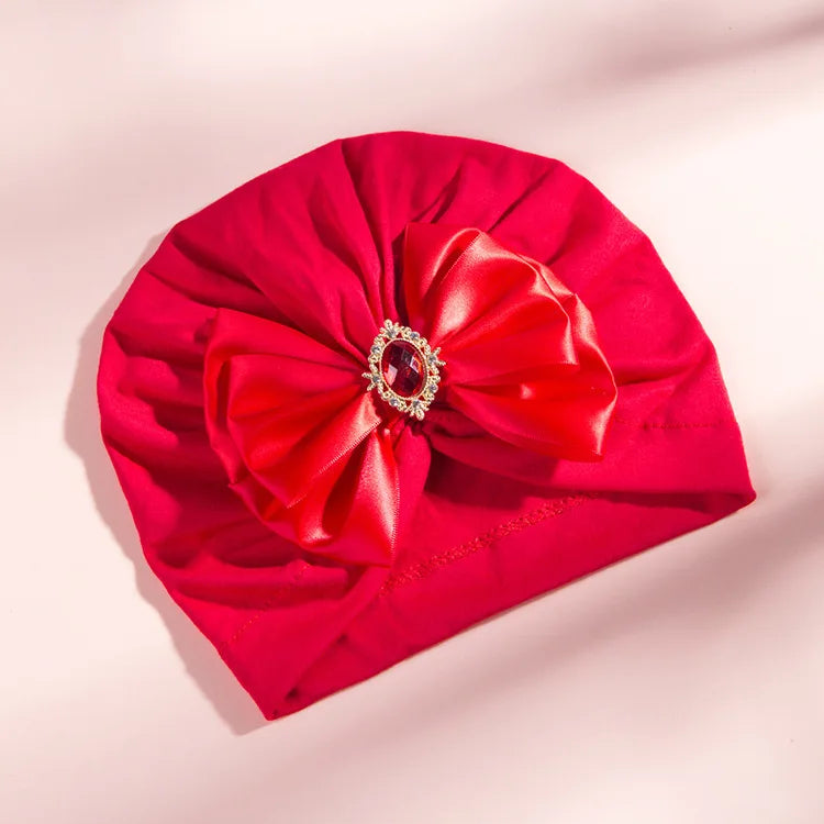 1 pieza, gorro estampado para bebé, gorro para niños, lazo para niñas recién nacidas, accesorios de fotografía de diamantes, gorro para primavera y otoño, accesorios infantiles