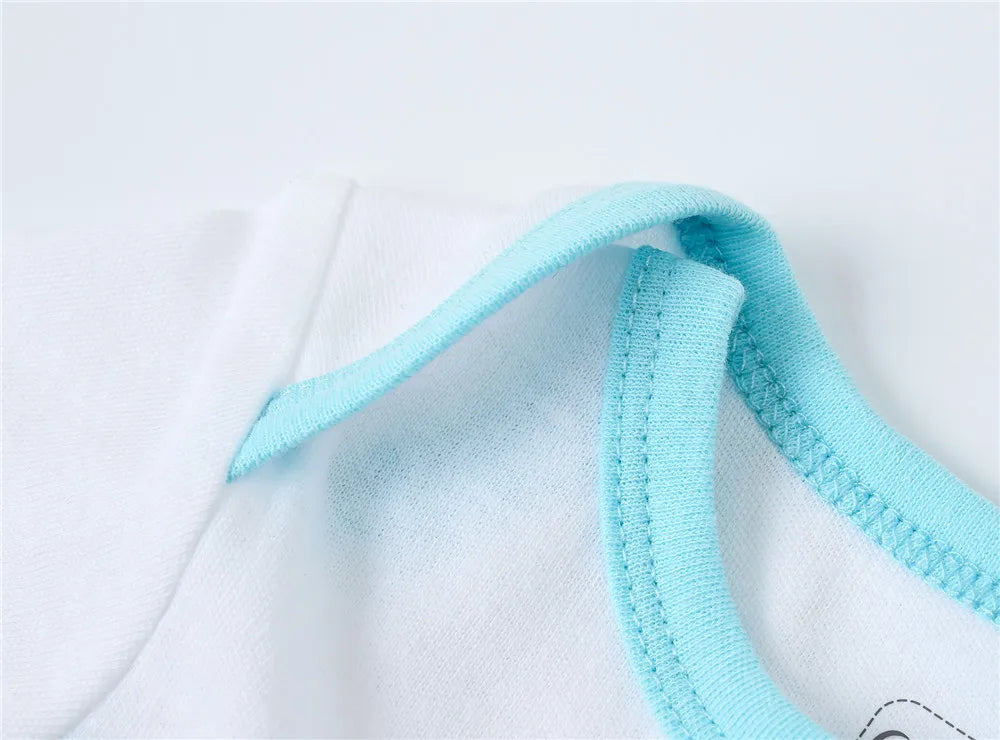 Kavkas 3 6 unids/lote Body para bebé, ropa de algodón de manga corta para recién nacido, monos con estampado de dibujos animados para niño pequeño de verano