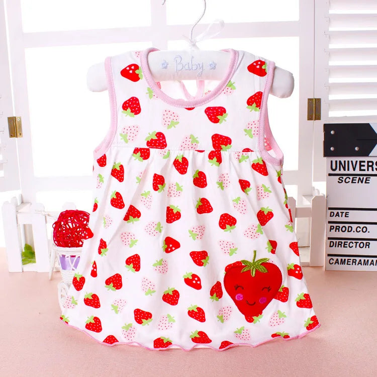 Vestido de algodón para bebé, ropa infantil de moda, estilo floral, Princesa, novedad de verano