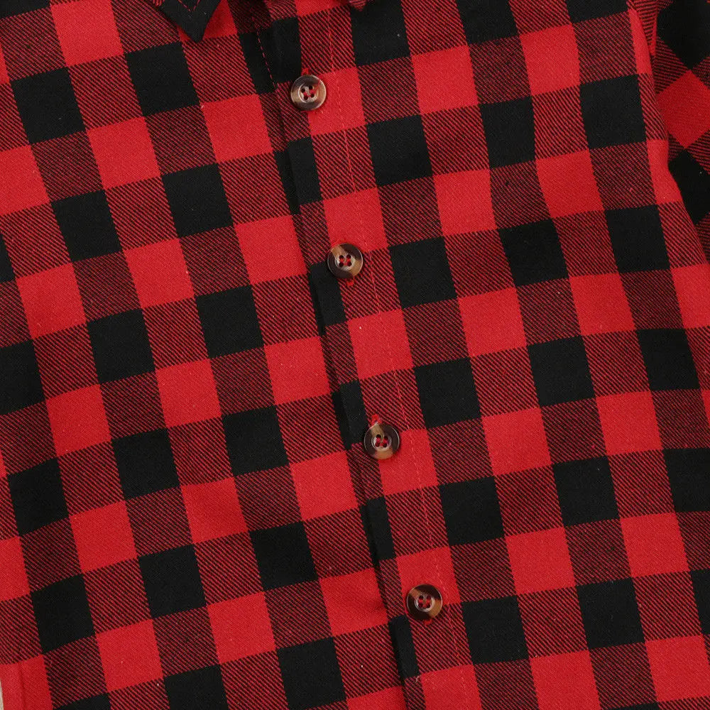 Tops informales a cuadros para niños pequeños, camiseta de manga larga, ropa de algodón a cuadros, 2021