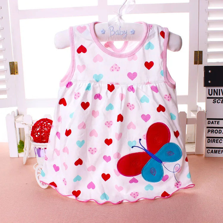 Vestido de algodón para bebé, ropa infantil de moda, estilo floral, Princesa, novedad de verano