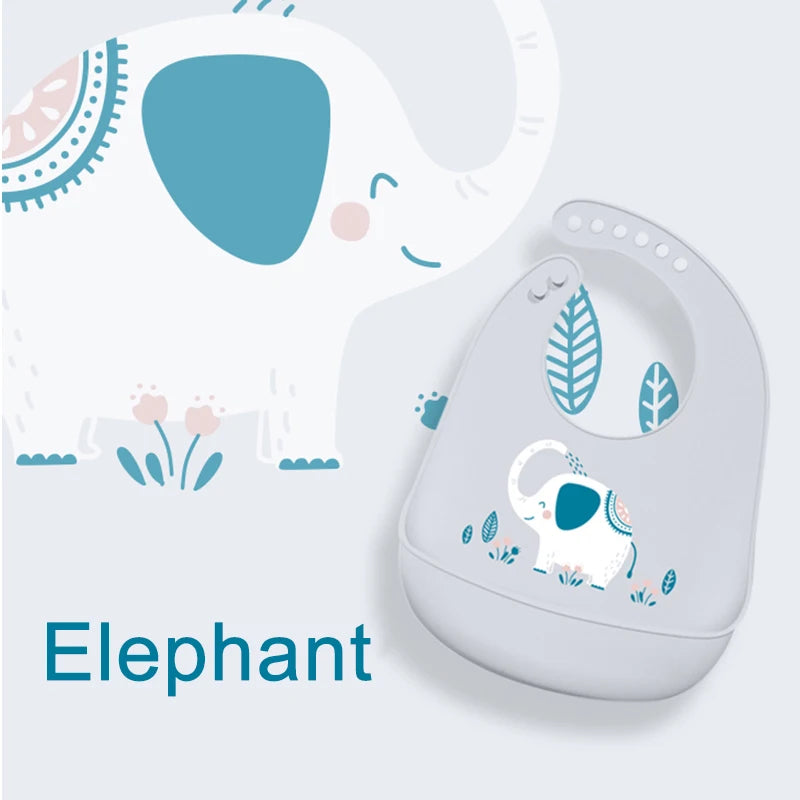 Babero de silicona para bebé, Baberos impermeables con goteo de Saliva y plátano, delantales comestibles suaves para alimentación de recién nacido, bufanda ajustable para eructar para bebé