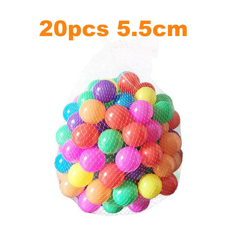 20 unids/lote de bolas de PE seguras de 5,5 cm para piscina seca, juguetes ecológicos para bebés, parque infantil, tienda, juguetes para niños, bolas suaves de océano