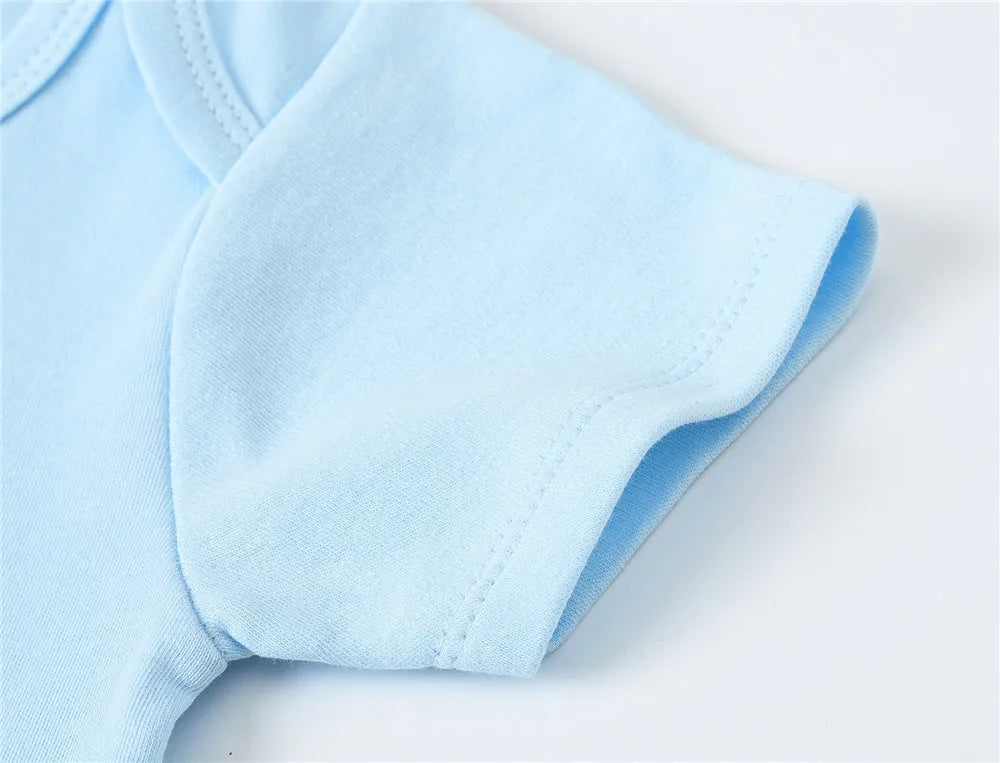 Kavkas 3 6 unids/lote Body para bebé, ropa de algodón de manga corta para recién nacido, monos con estampado de dibujos animados para niño pequeño de verano