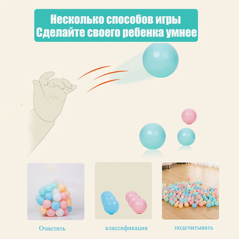 20 unids/lote de bolas de PE seguras de 5,5 cm para piscina seca, juguetes ecológicos para bebés, parque infantil, tienda, juguetes para niños, bolas suaves de océano