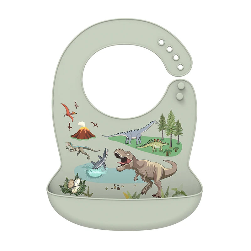 Babero de silicona para bebé, Baberos impermeables con goteo de Saliva y plátano, delantales comestibles suaves para alimentación de recién nacido, bufanda ajustable para eructar para bebé