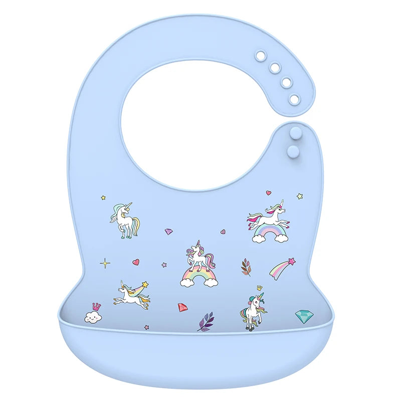 Babero de silicona para bebé, Baberos impermeables con goteo de Saliva y plátano, delantales comestibles suaves para alimentación de recién nacido, bufanda ajustable para eructar para bebé
