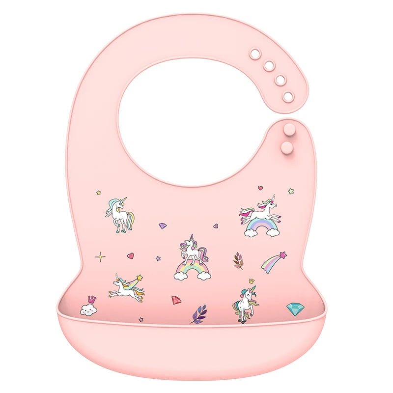 Babero de silicona para bebé, Baberos impermeables con goteo de Saliva y plátano, delantales comestibles suaves para alimentación de recién nacido, bufanda ajustable para eructar para bebé