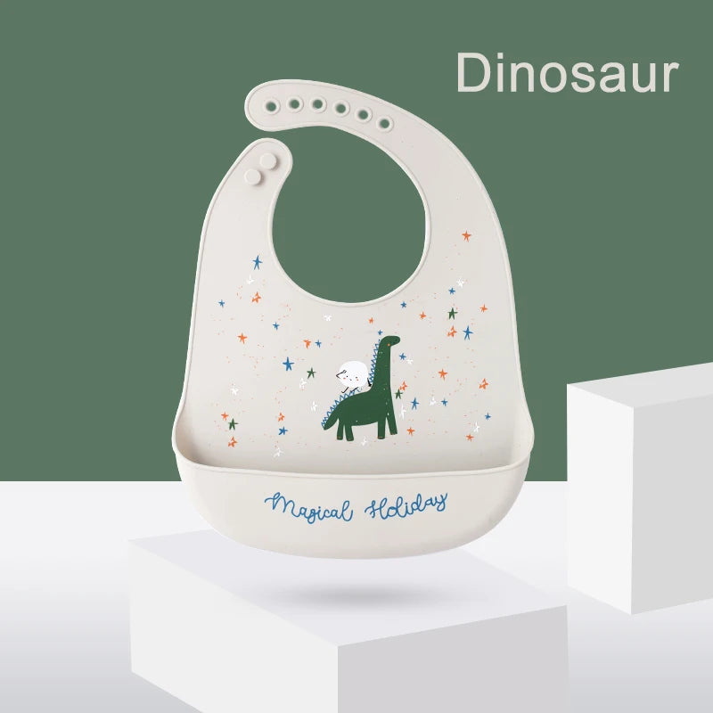Babero de silicona para bebé, Baberos impermeables con goteo de Saliva y plátano, delantales comestibles suaves para alimentación de recién nacido, bufanda ajustable para eructar para bebé