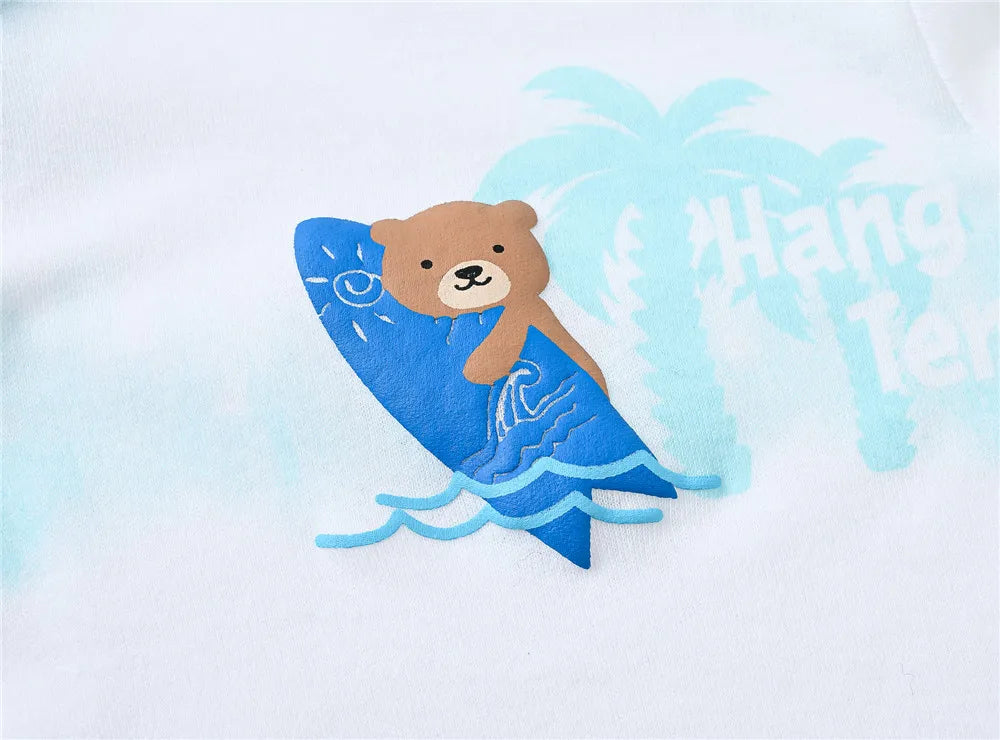 Kavkas 3 6 unids/lote Body para bebé, ropa de algodón de manga corta para recién nacido, monos con estampado de dibujos animados para niño pequeño de verano