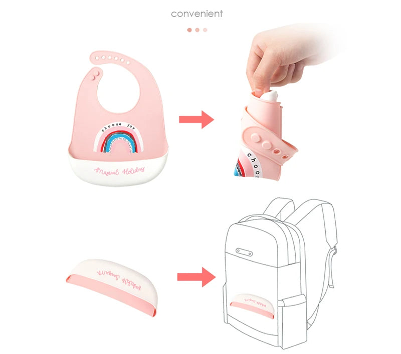 Babero de silicona para bebé, Baberos impermeables con goteo de Saliva y plátano, delantales comestibles suaves para alimentación de recién nacido, bufanda ajustable para eructar para bebé