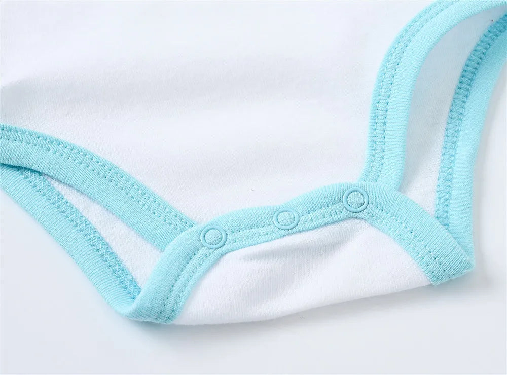 Kavkas 3 6 unids/lote Body para bebé, ropa de algodón de manga corta para recién nacido, monos con estampado de dibujos animados para niño pequeño de verano