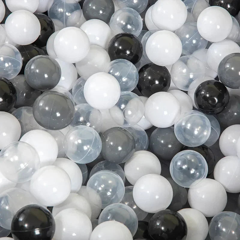 50 Uds. Bolas de plástico de colores para bebé, piscina de agua, pelota de ola oceánica, piscina para niños con aro de baloncesto, casa de juegos, tiendas de campaña al aire libre, accesorios de juguete