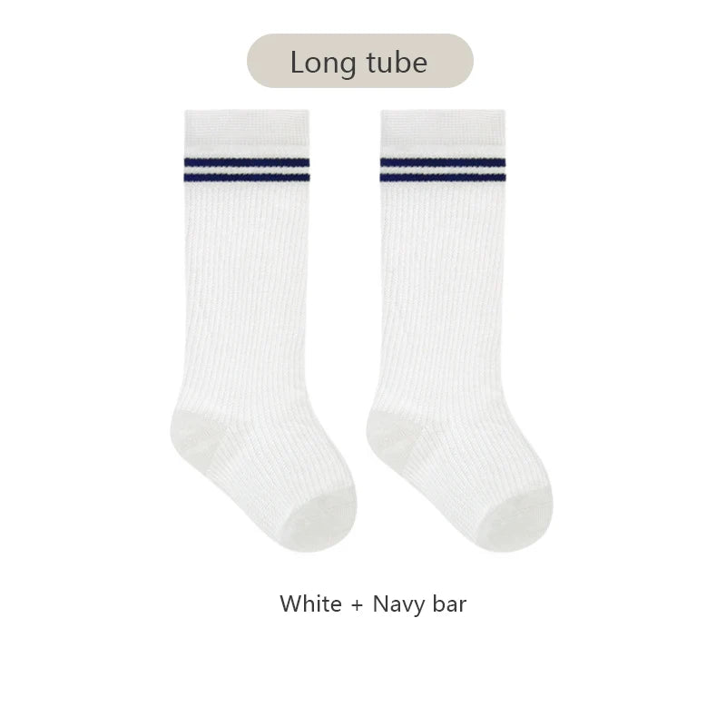 Calcetines de tubo largo para bebé, calcetines transpirables de verano para niños, medias de algodón suave para bebé, calcetines para bebés