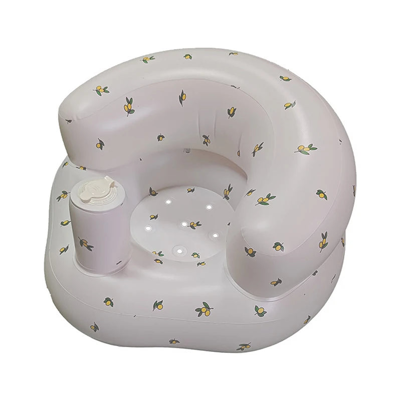 Asiento inflable para bebés de 3 a 36 meses, sofá para bebés con bomba de aire integrada, asiento Bumbo para aprender a sentarse, amamantar, acampar