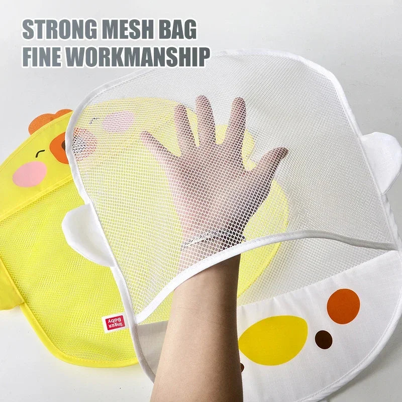 Juguete para Baby Shower, bolsa de almacenamiento de juguetes con forma de rana y pato, ventosa fuerte, bolsa de juego para Baby Shower, organizador de baño, juguete de agua