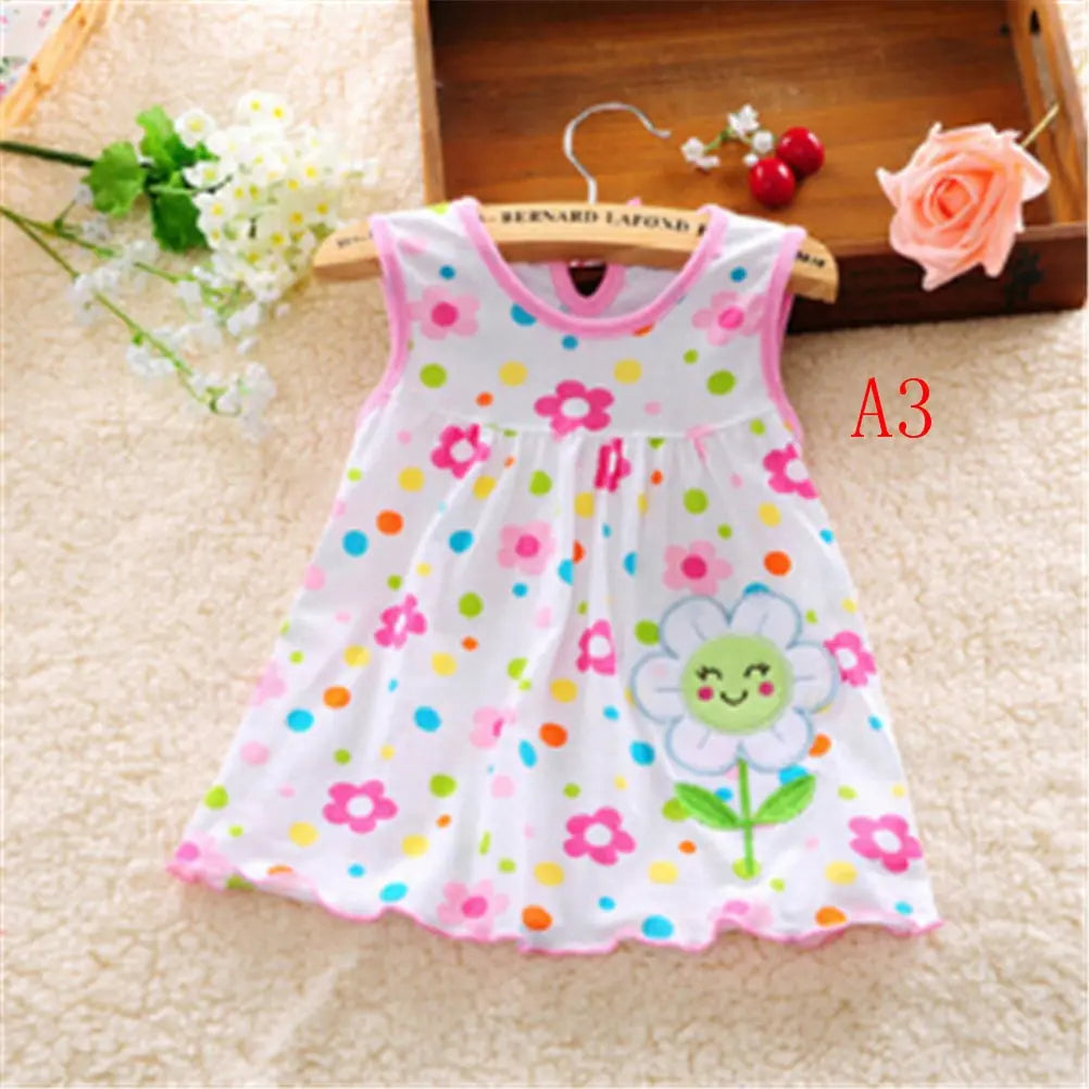 Vestido de algodón sin mangas para niñas, pelele para recién nacidos, traje Regular de línea A, novedad