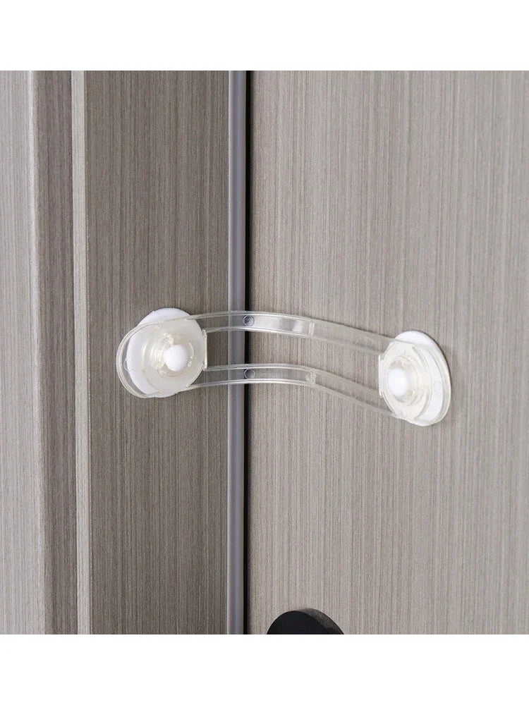 5 uds nuevos niños multifuncional seguridad transparente Anti-apertura cinturón suave cerradura de seguridad cerradura de cajón de bebé cerradura de refrigerador