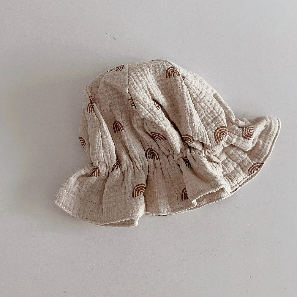 Sombrero de bebé de estilo coreano, sombrero de cubo para bebé recién nacido de verano, sombreros para el sol para niños, gorra de Panamá para niños, gorra de playa para viajes al aire libre, 1 unidad