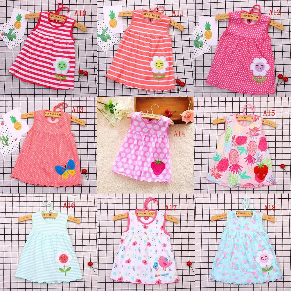 Vestido de algodón sin mangas para niñas, pelele para recién nacidos, traje Regular de línea A, novedad