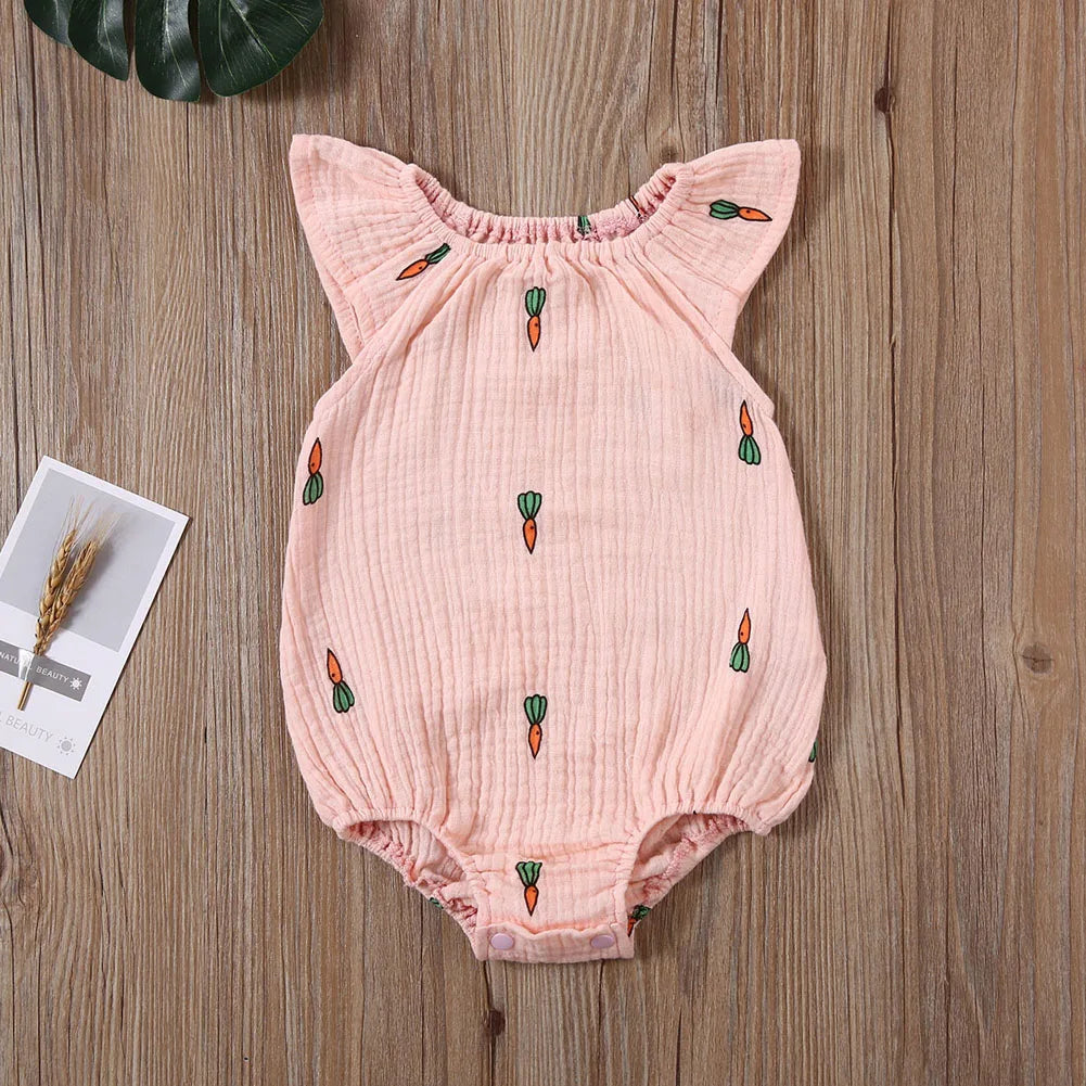 Ropa de verano para bebé, pelele con estampado para recién nacido, niña y niño, monos de manga suave de lino y algodón, ropa Unisex