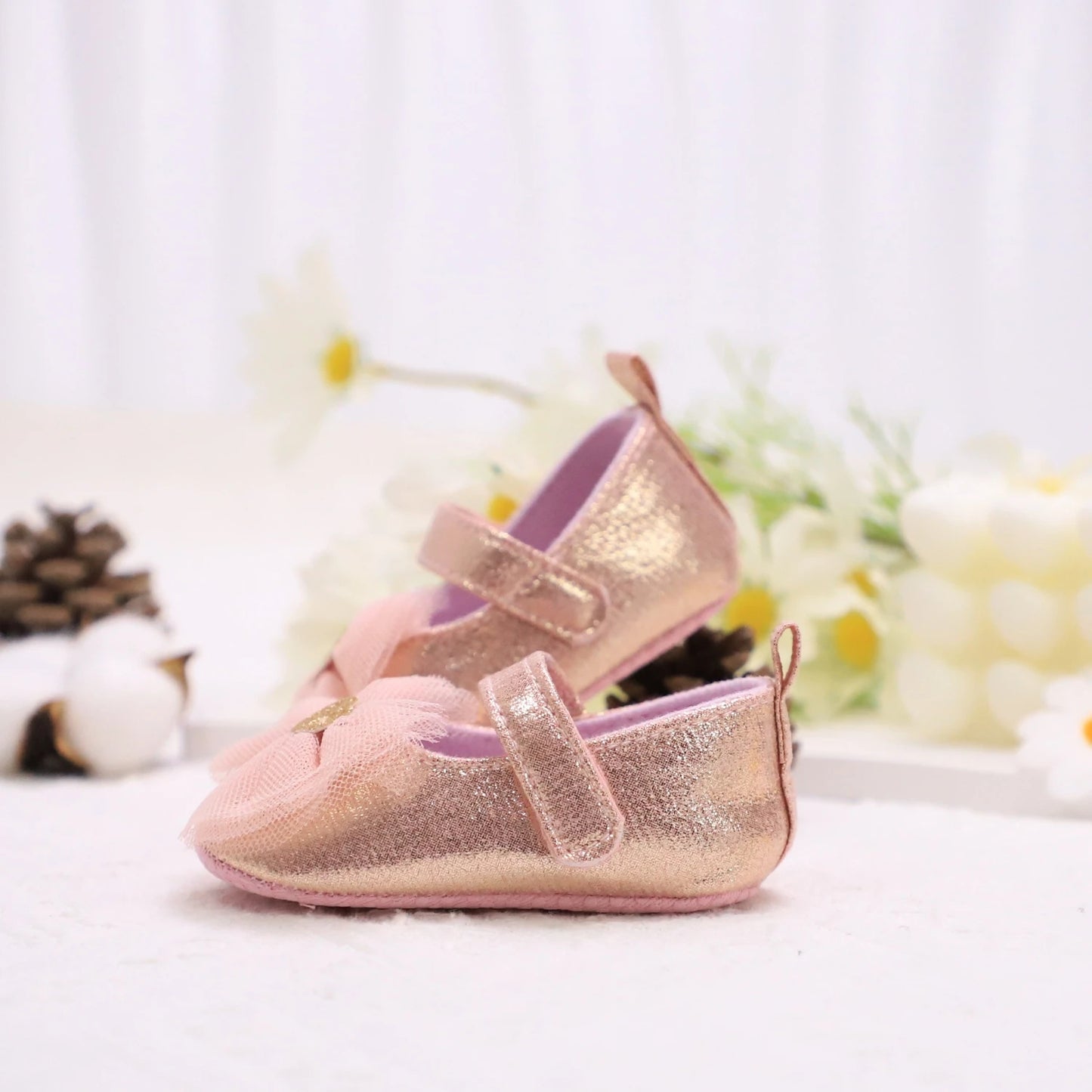 Zapatos de paso para bebé, primer par de zapatos para niños pequeños, zapatos de bebé, zapatos de moda antideslizantes transpirables para niñas, estilo de encaje de princesa