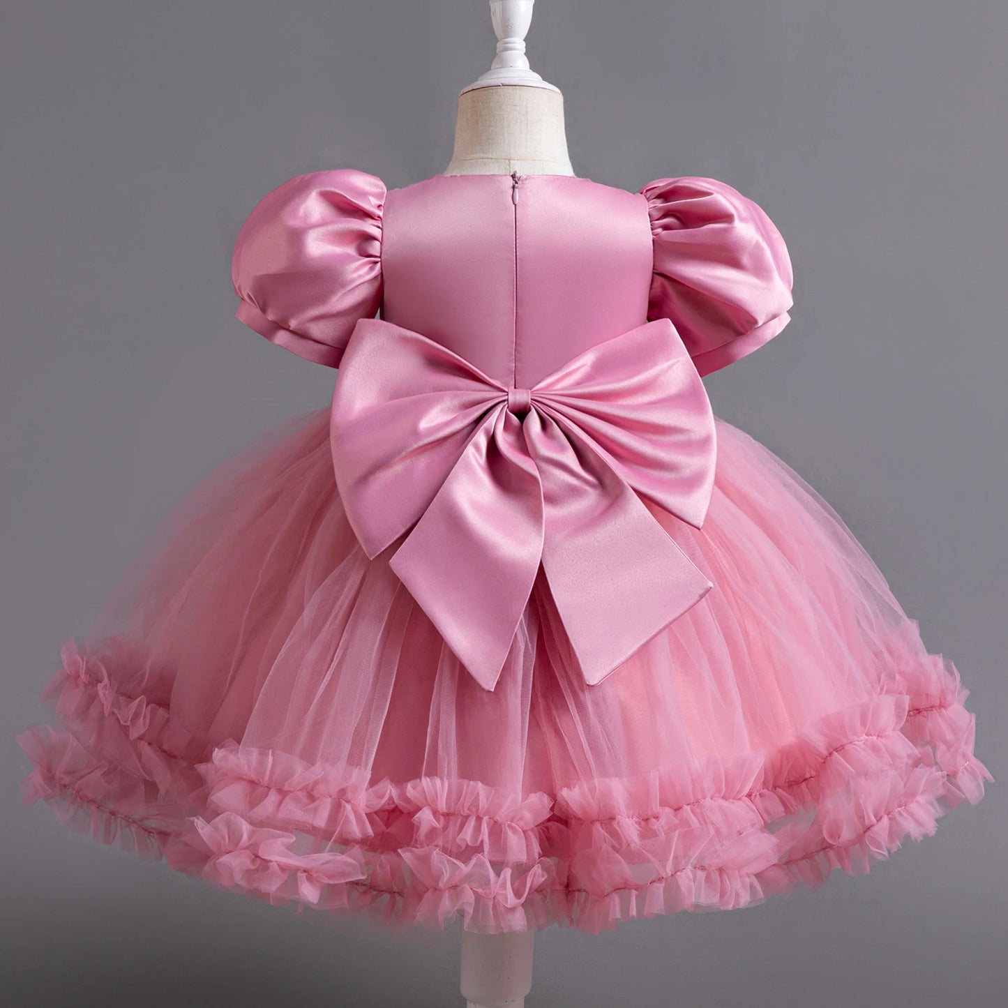 Vestido de niña recién nacida, vestidos de fiesta para niñas de 1 año, vestido de princesa de cumpleaños, vestido de bautizo con mangas peludas de verano, ropa de bebé