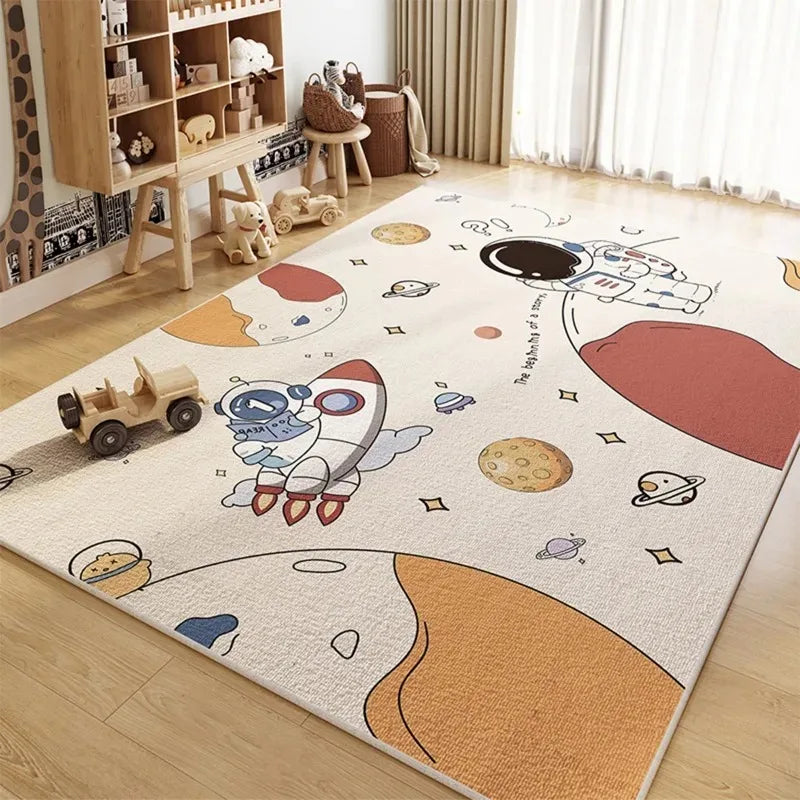 Alfombra de astronautas espaciales para sala de estar, decoración del hogar, sofá, mesa, alfombras de área grande, dormitorio, mesita de noche, alfombrilla para puerta de baño