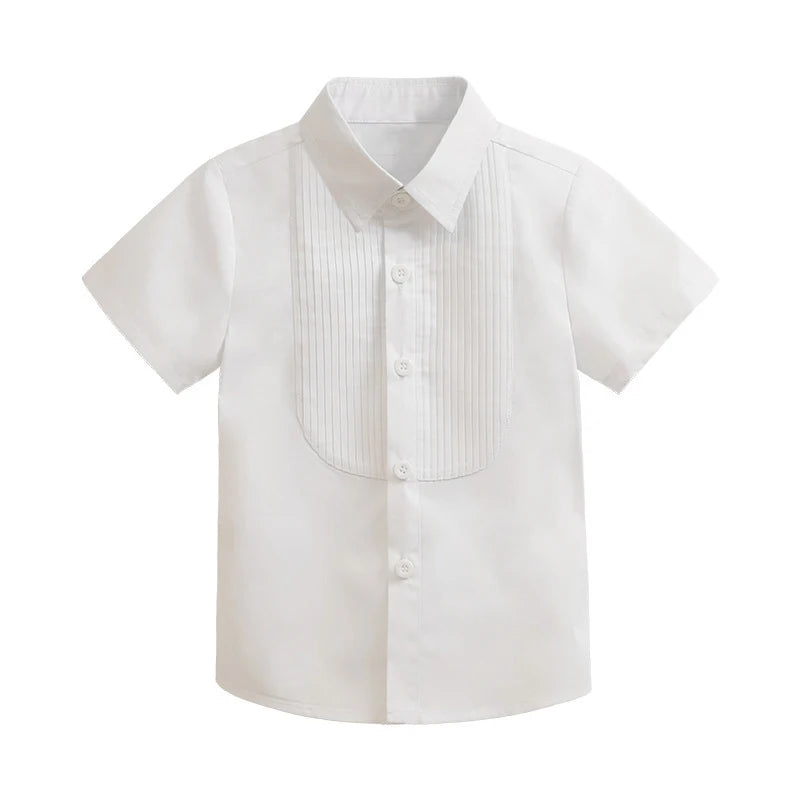 Trajes blancos para niños, vestido Formal de fiesta de bautismo a la moda, chaleco, chal, pantalones cortos, sombrero, conjuntos de 4 Uds., conjunto de ropa de Boutique de cumpleaños para niños