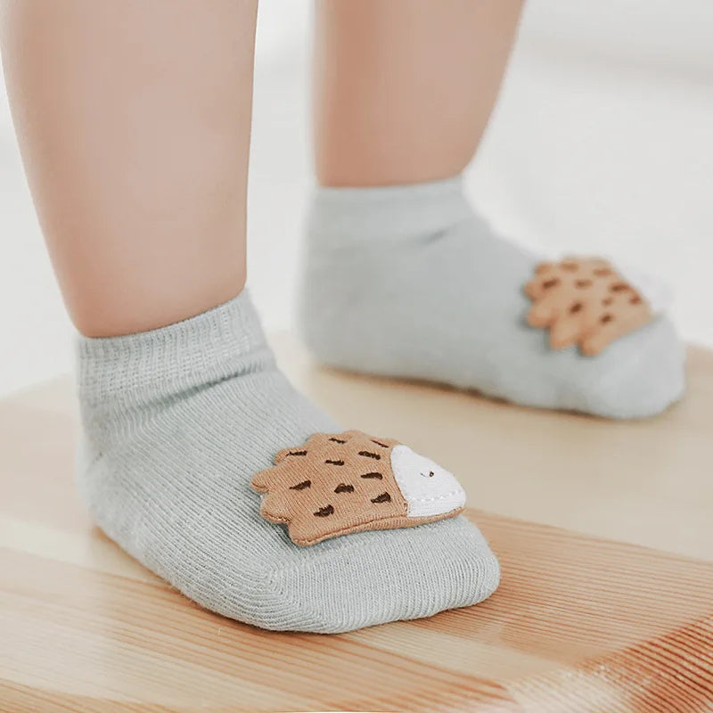 Calcetines bonitos para bebé, niño y niña, dinosaurio/zorro para recién nacido, material barato, calcetines antideslizantes para bebés de 0 a 3 años