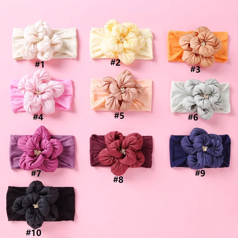 1 Uds. Diadema para recién nacidos y niños pequeños, diadema de nailon suave para niñas, accesorio para el cabello Adorable elástico para uso diario, paquete individual