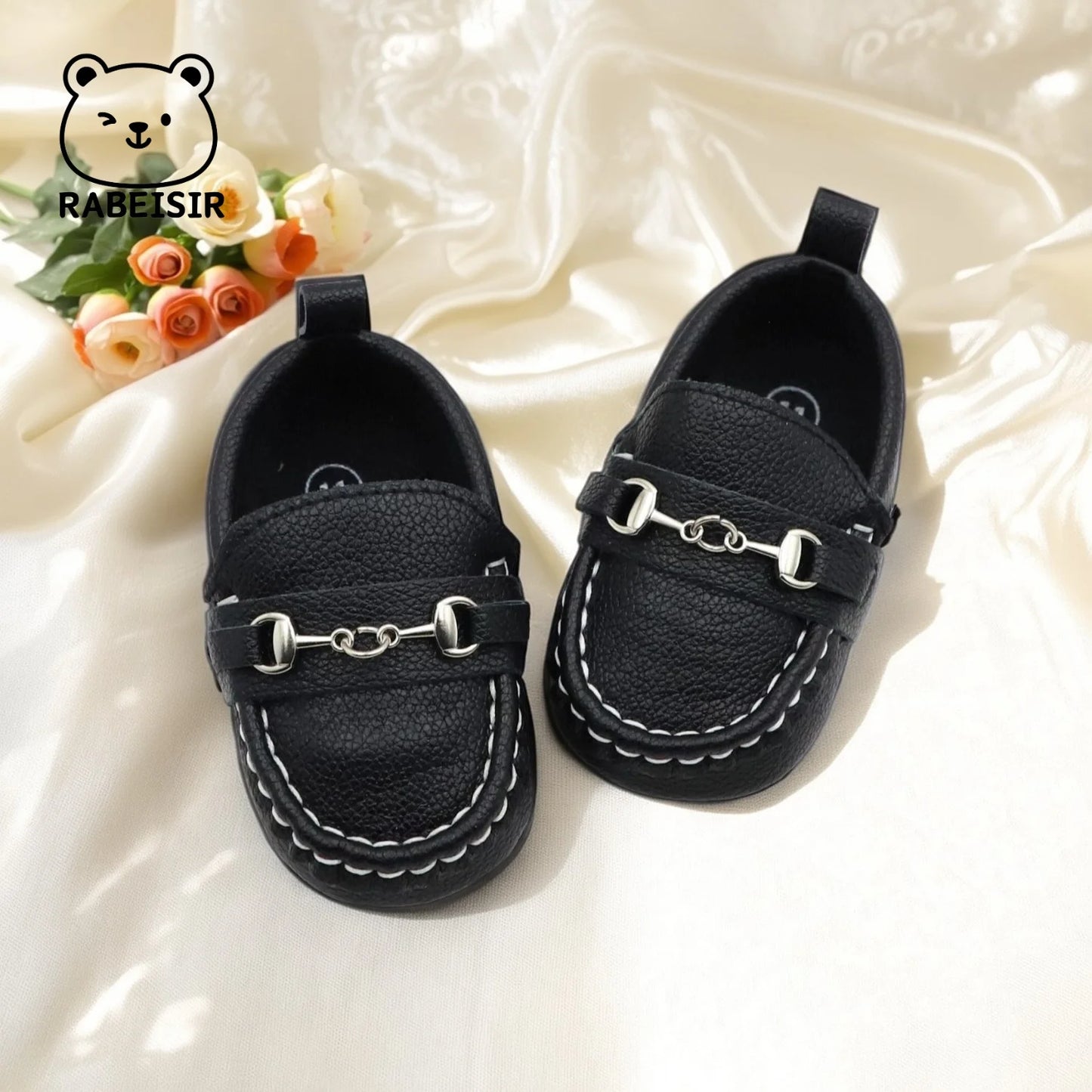 Zapatos mocasines informales sin cordones para bebés, zapatos planos antideslizantes ligeros y cómodos para caminar en interiores y exteriores, primavera