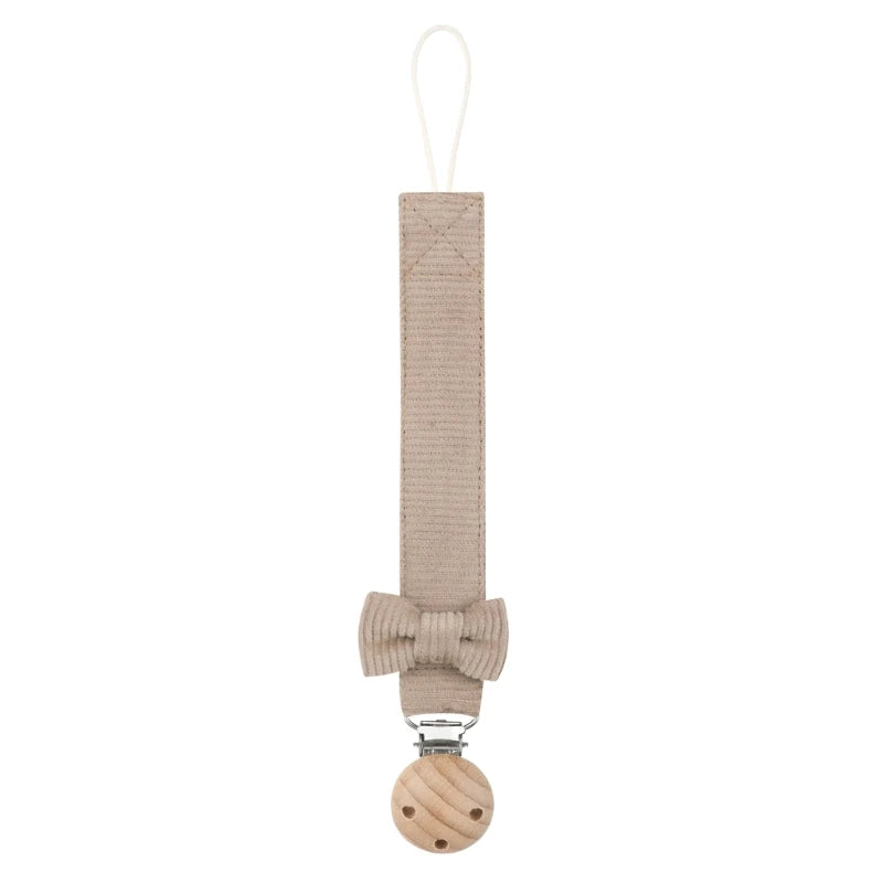 Cadena chupete con Clip madera y diseños lazos, Clip para chupete colorido y que llama atención, soporte para para