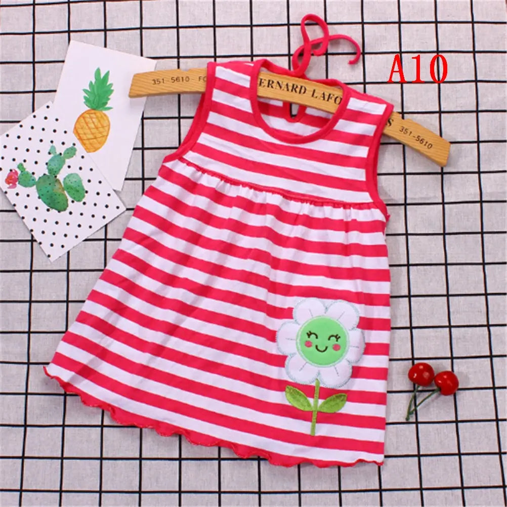 Vestido de algodón sin mangas para niñas, pelele para recién nacidos, traje Regular de línea A, novedad