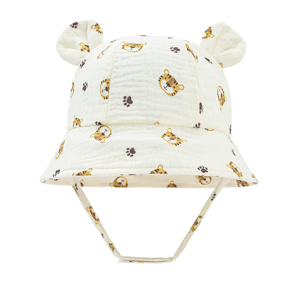 Sombrero de cubo para bebé, gorro de pescador de algodón para niño y niña, gorra de sol UV, accesorios infantiles