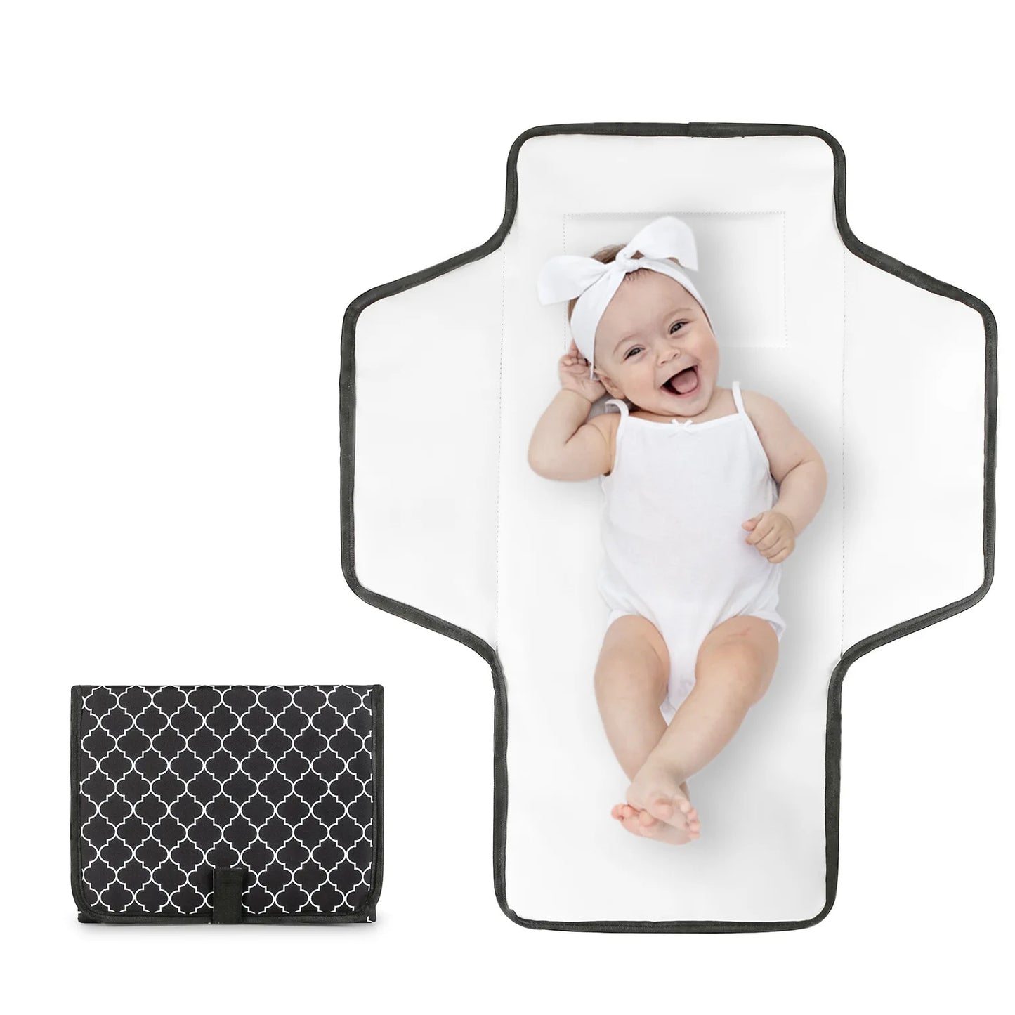 Cambiador de bebé de 1 pieza: cambiador portátil impermeable con almohada incorporada, adecuado para uso diario de cambiador de bebé cuando