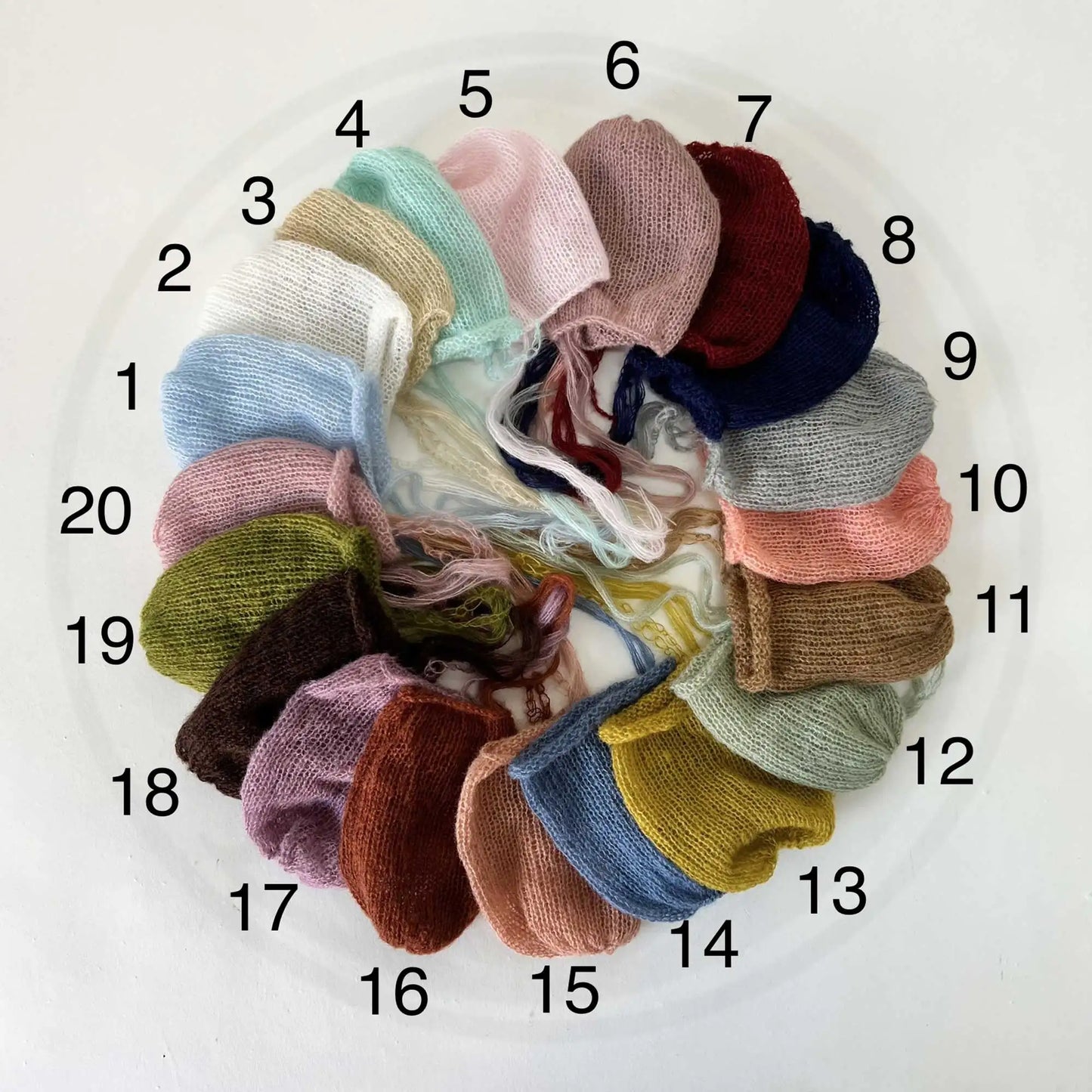 Accesorios de fotografía recién nacido elásticos Don & Judy, conjunto de envoltura con sombrero, Mohair tejido a mano suave, fondo para sesión de fotos de bebés, juegos de 2 uds.