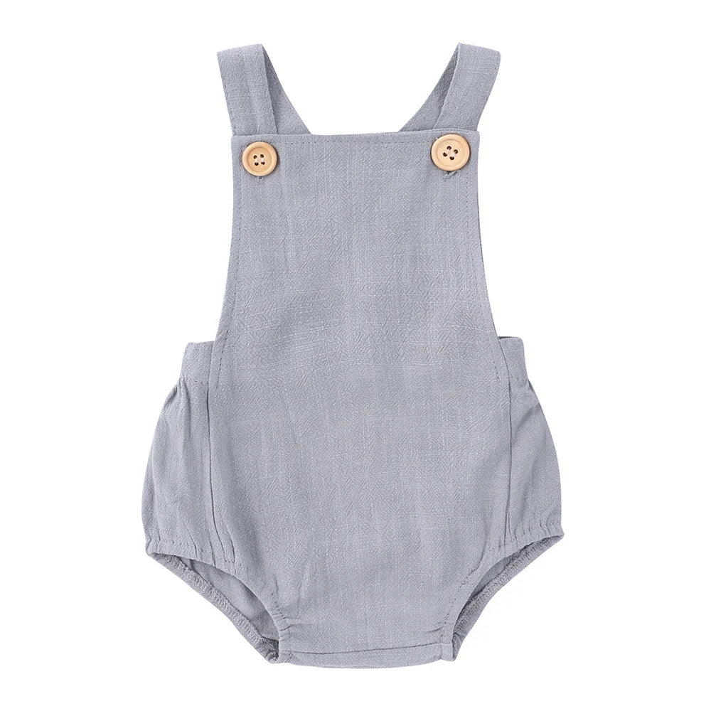 Ropa de moda para bebés recién nacidos, monos para niñas, ropa de algodón de Color sólido con cuello cuadrado, ropa de verano para bebés de 0 a 24 meses
