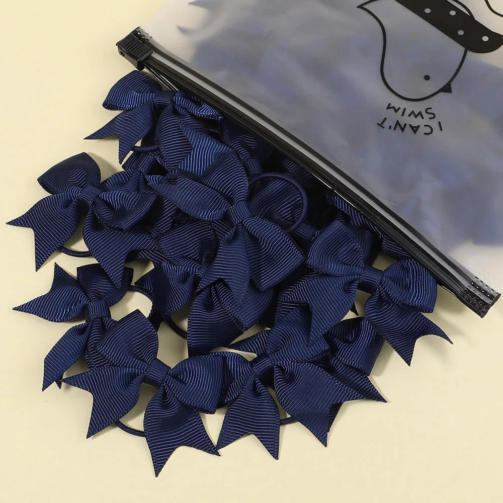 5/10/20 piezas Mini lazos sólidos bandas elásticas para el cabello niños niñas pequeña banda de goma cuerda para el cabello Cola de Caballo titular accesorios para el cabello