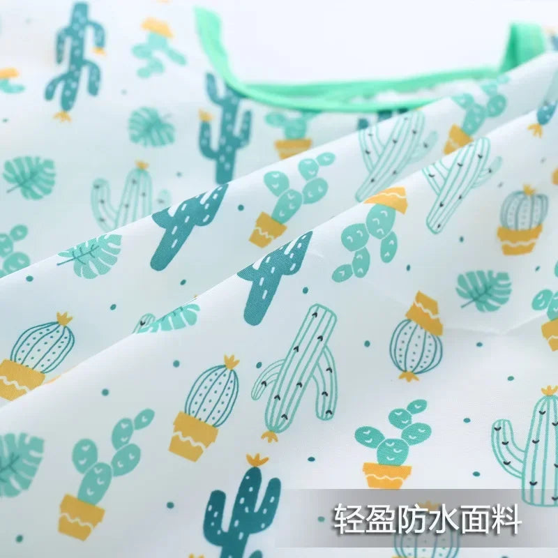 Babero de silicona con dibujos animados para bebé de 0 a 6 años, Baberos suaves, ropa bonita para bebé, delantal de manga larga impermeable sin BPA