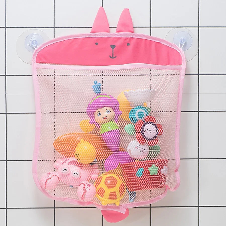 Juguete para Baby Shower, bolsa de almacenamiento de juguetes con forma de rana y pato, ventosa fuerte, bolsa de juego para Baby Shower, organizador de baño, juguete de agua
