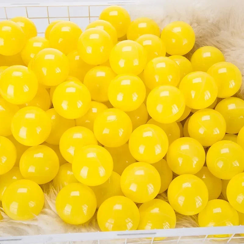 50 Uds. Bolas de plástico de colores para bebé, piscina de agua, pelota de ola oceánica, piscina para niños con aro de baloncesto, casa de juegos, tiendas de campaña al aire libre, accesorios de juguete