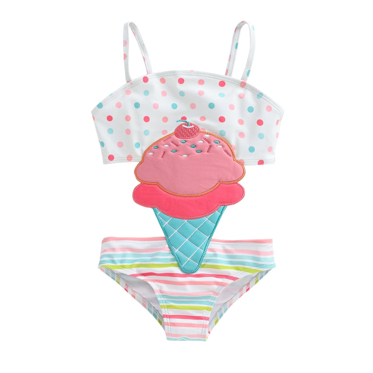 Kavkas 2025, traje de baño de verano para bebé, una pieza 1-8T, Animal de dibujos animados, bonito diseño de abeja, traje de baño elástico para niñas, ropa de playa para bebés