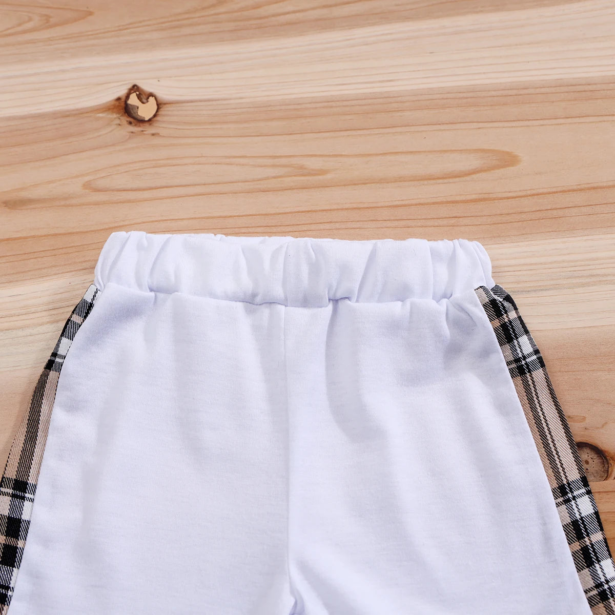 2pcs IURNXB Baby Clothes Set Infant Short Sleeve Tees+Shorts Cartoon Checked Bear Print Cute Kids Tops Pants Casual Suits 3-24M